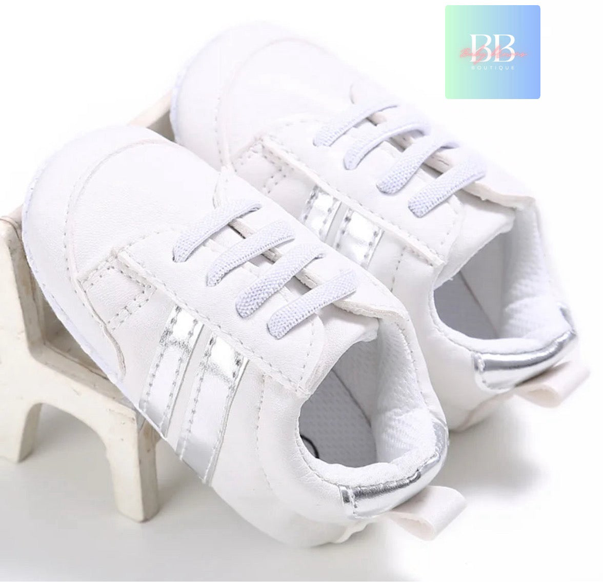 Baby/Toddler Leather Sport Sneakers with Laces. 7 colours, 0-18 months.