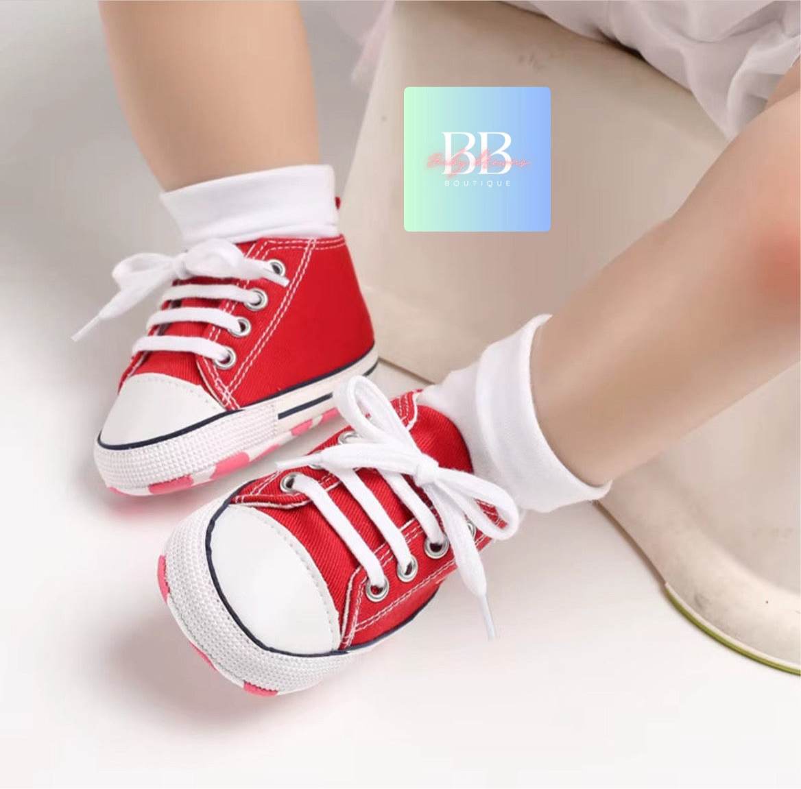 Baby/Toddler Classic Baseball Boots with Laces. 12 colours, 0-18M