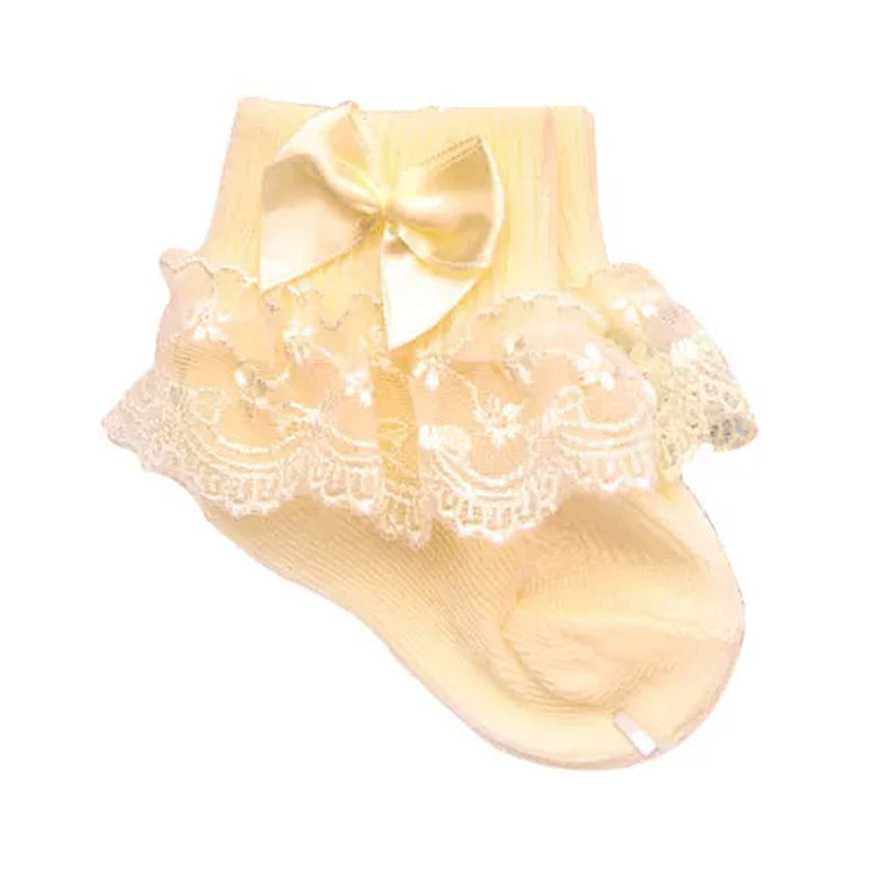New Fashion Bow Lace Baby Socks Newborn Cotton Baby Girls Sock Cute Toddler Socks Princess Party