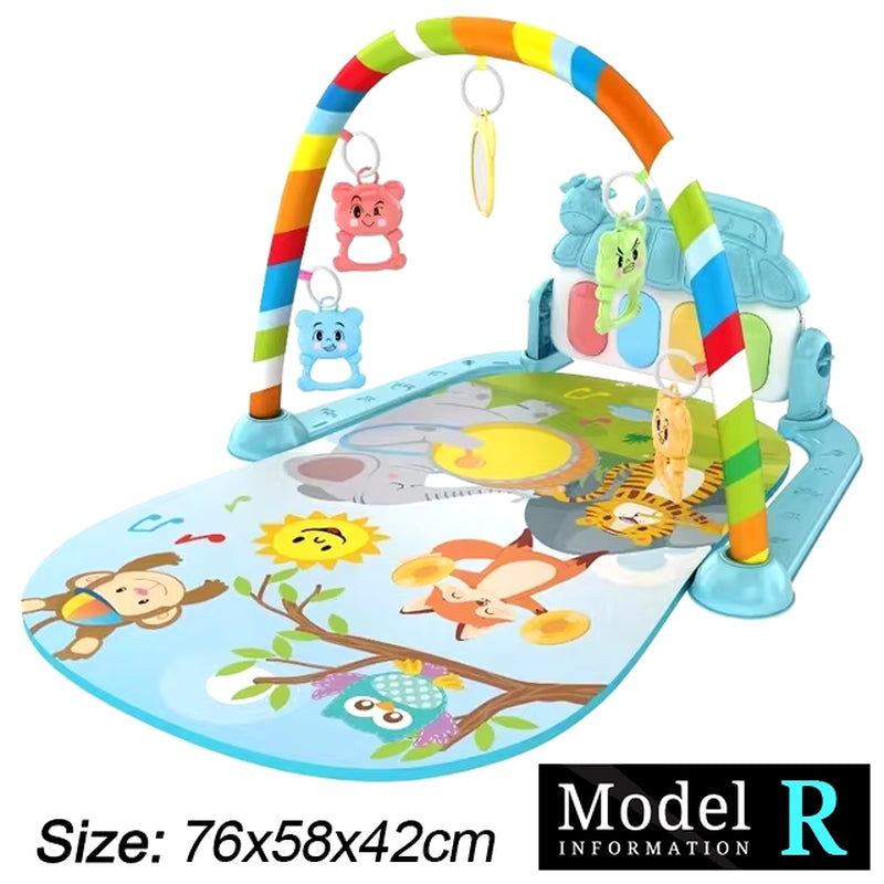 Baby Fitness Stand Music Play Gym Activity Toys Newborn Piano Crawling Blanket Pedal Game Pad Early Education 0-36 Months Gifts