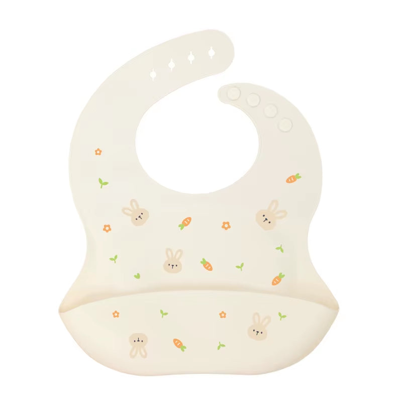 Silicone Bibs for Newborn Baby Feeding Tableware Waterproof Baby Bibs for Toddler Feedings Bibs Burp Cloths Bandana Baby Stuff