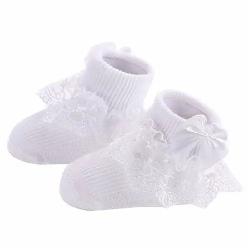 New Fashion Bow Lace Baby Socks Newborn Cotton Baby Girls Sock Cute Toddler Socks Princess Party