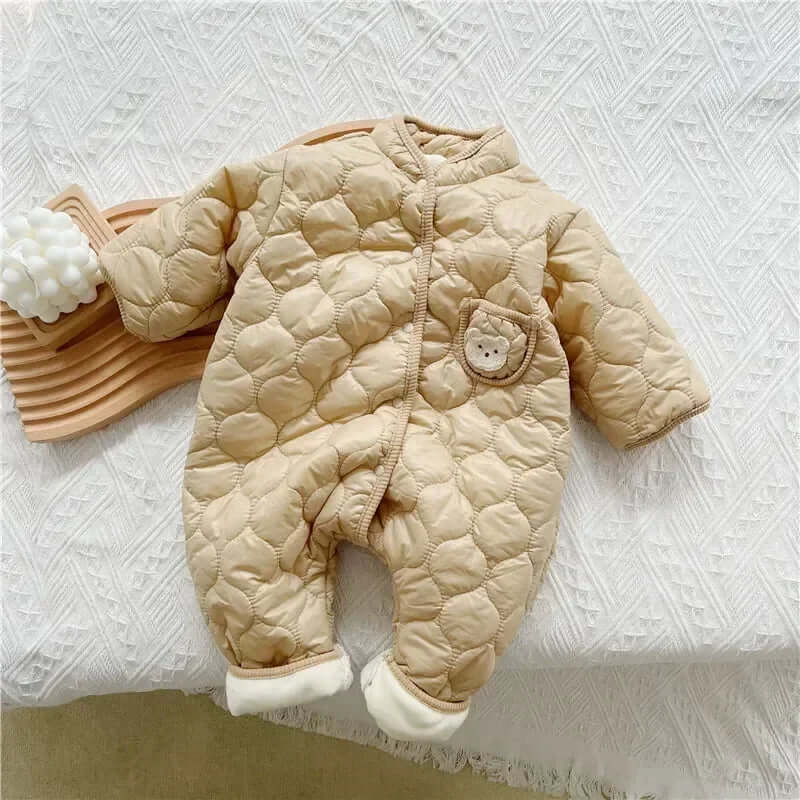 Jumpsuit Korean Baby Autumn Clothes Winter Baby Romper Boy One Piece Clothes Cotton-Padded Girl'S Climbing Clothes