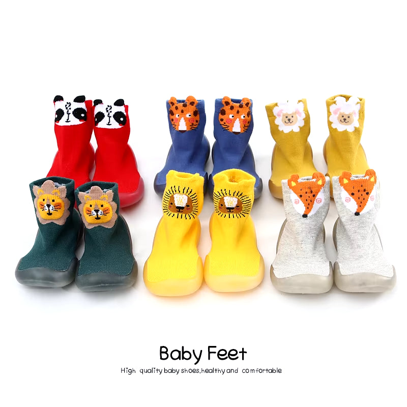 Baby Socks Shoes Infant Cute Cartoon Kids Boy Shoes Soft Rubber Sole Child Floor Sneaker Bebe Booties Toddler Girls First Walker