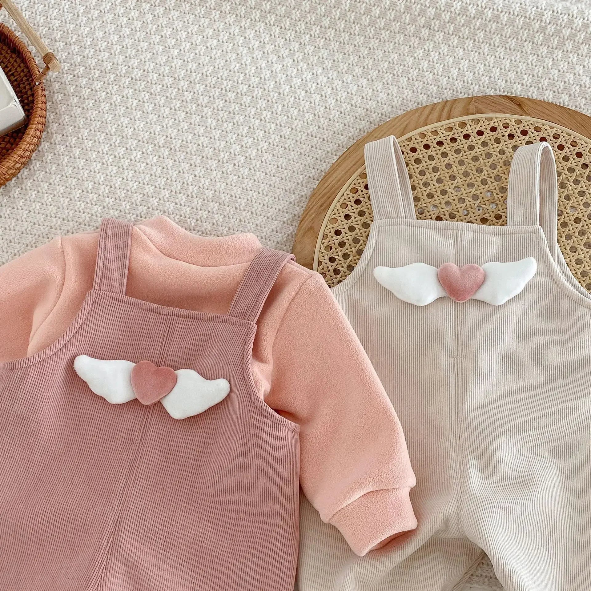 Children'S Love and Plush Overalls 0-5 Years Old Winter Korean Children'S Clothing Girls' Stylish and Plush Overalls Overalls