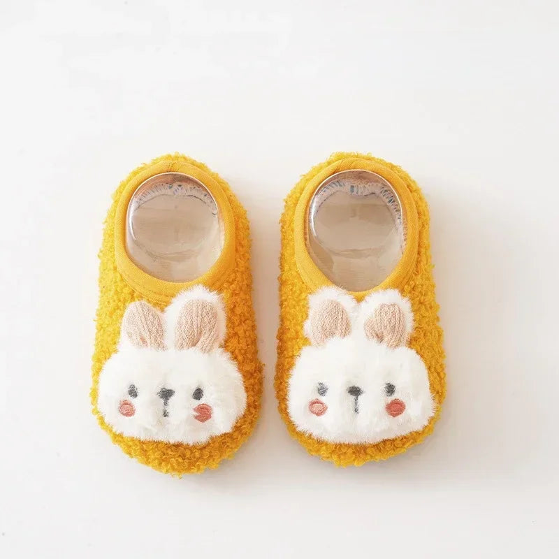 Warm Plush Baby Slippers Autumn Winter Toddler Floor Sock Shoes Boy Girl Children Soft Anti-Slip Walking Shoes Indoor Kids Shoes
