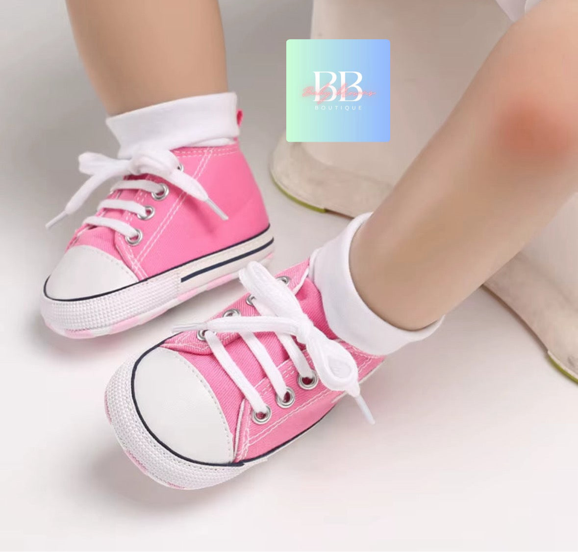 Baby/Toddler Classic Baseball Boots with Laces. 12 colours, 0-18M