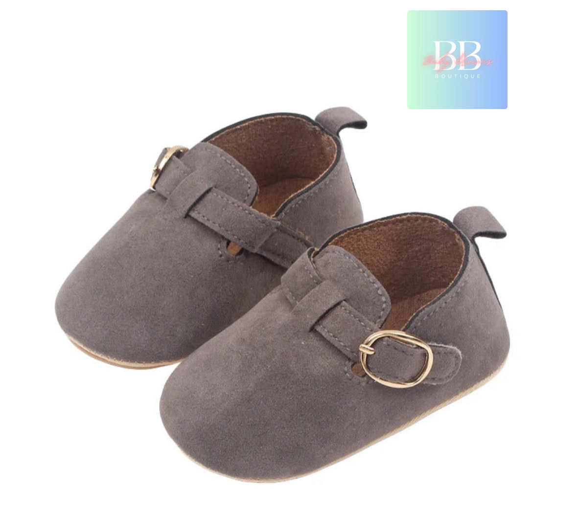 Baby/Toddler Suede Shoes with Buckle Strap. 0-18M, 3 Colours