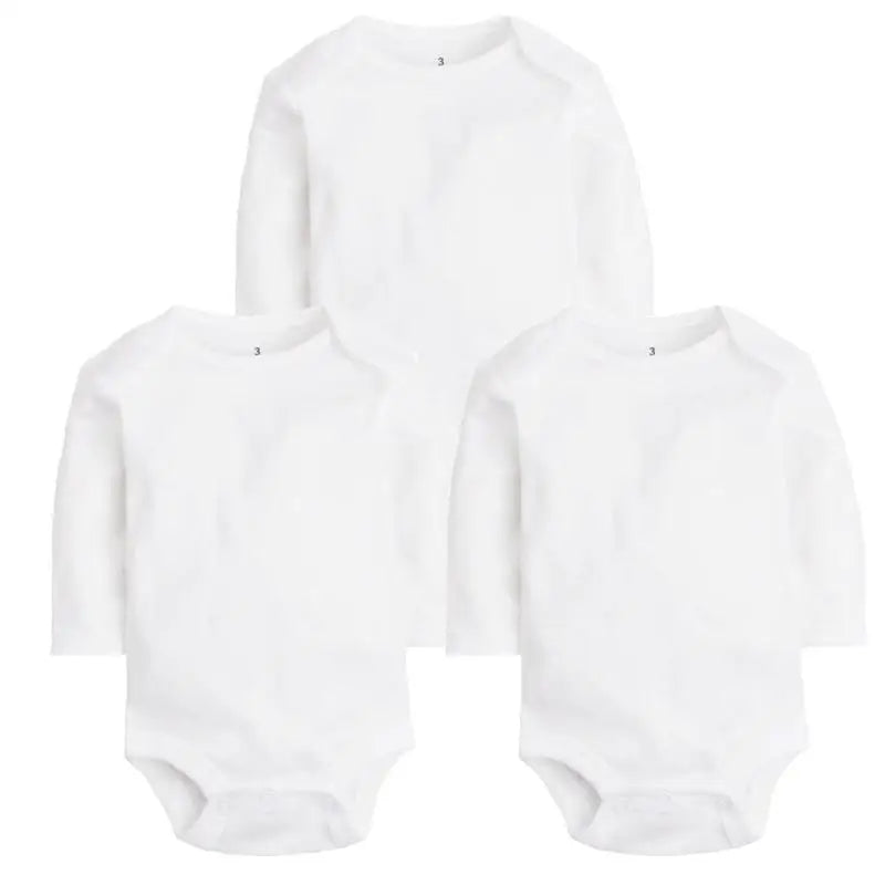 3 Pcs/Lot Baby Bodysuits Spring Summer Baby Girl Clothes Newborn Baby Clothing Set 100% Cotton Infant Boy Girl Pajamas Clothes