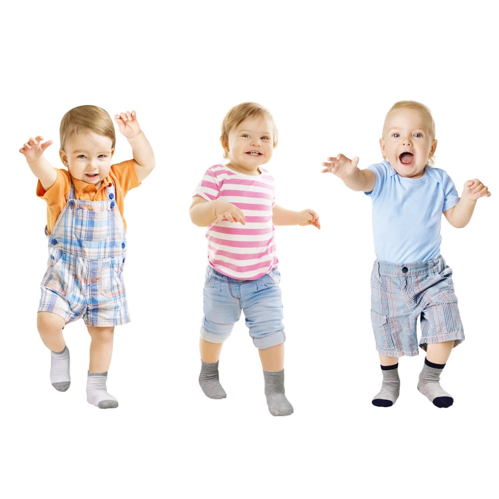 24 Pairs (Boy Toddler Baby Crew Socks (1-14Years Old) Soft Breathable Socks for Toddlers Kids Boys Girls