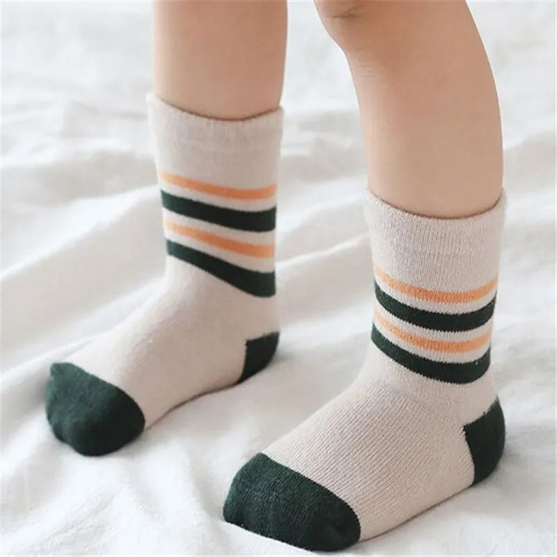 New 5Pairs/Lot Infant Baby Socks Winter Autumn Baby Socks for Girls Cotton Newborn Baby Boy Socks Toddler Baby Boys Accessories