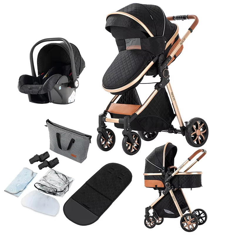 Toddler Stroller 3 in 1 Stroller Pram Strollers Baby Carseat Stroller Newborn Stroller Best Stroller High Landscape Mother Kids
