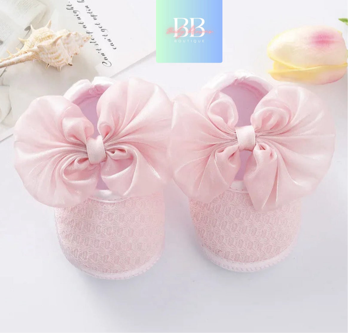 Baby/Toddler First Walkers Slip on Shoes with adorable bows. 8 styles & colours!