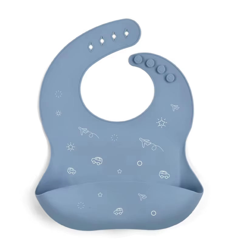 Silicone Bibs for Newborn Baby Feeding Tableware Waterproof Baby Bibs for Toddler Feedings Bibs Burp Cloths Bandana Baby Stuff