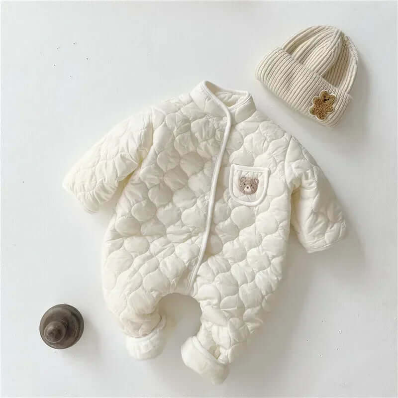 Jumpsuit Korean Baby Autumn Clothes Winter Baby Romper Boy One Piece Clothes Cotton-Padded Girl'S Climbing Clothes