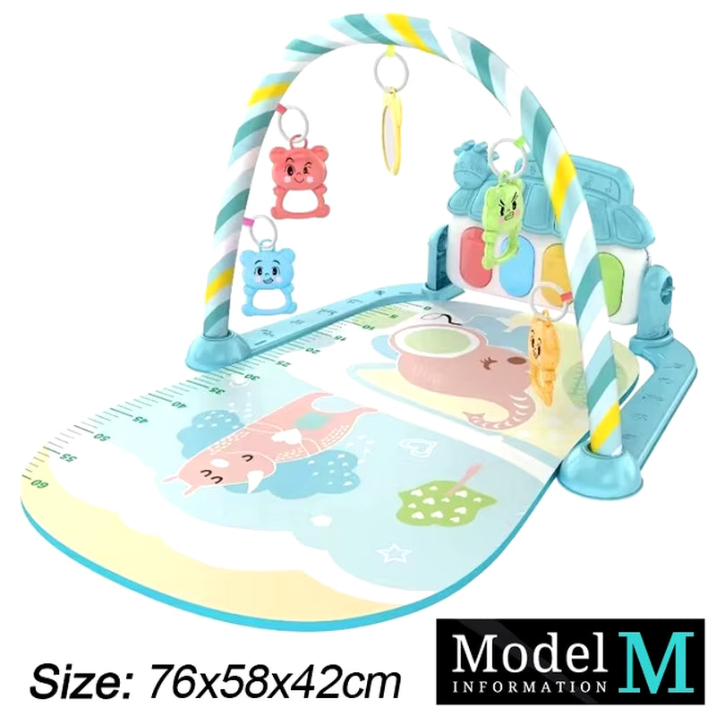 Baby Fitness Stand Music Play Gym Activity Toys Newborn Piano Crawling Blanket Pedal Game Pad Early Education 0-36 Months Gifts