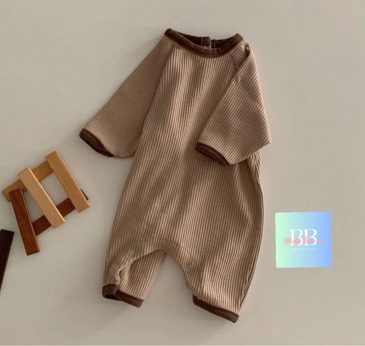Baby/Toddler Casual Ribbed Romper. 2 colours, 3-18M.