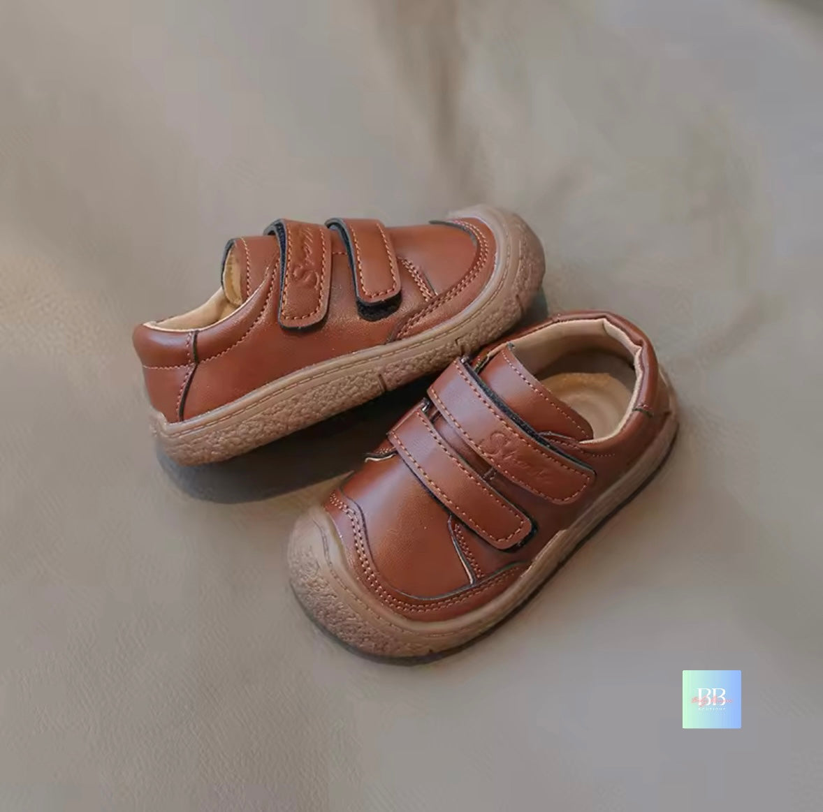 Infant Soft Leather Shoes with Velcro straps. 2 colours, EU infant size 17-26