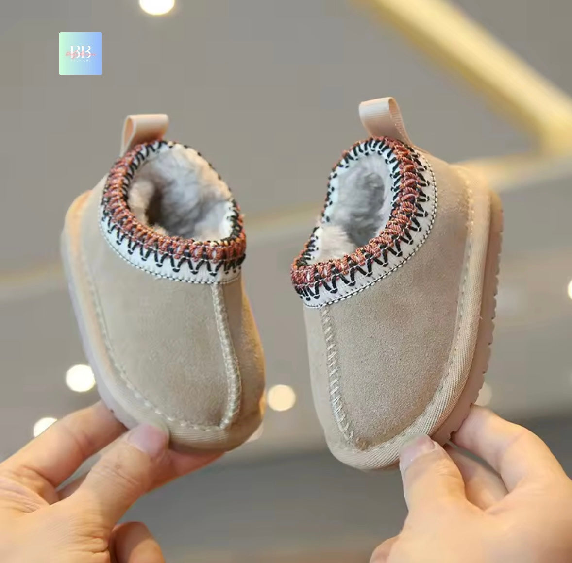 Infant Suede Snow Boots with Fur Lining. 3 colours, EU infant size 15-27