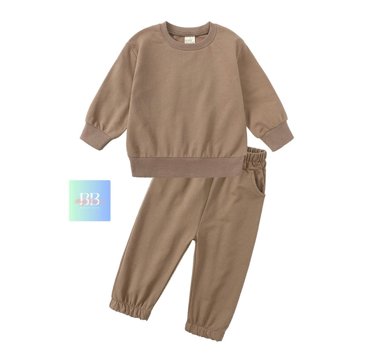 Kids Casual Long Sleeve Sweatshirt & Tracksuit Pants. 12M-13Y, 5 colours