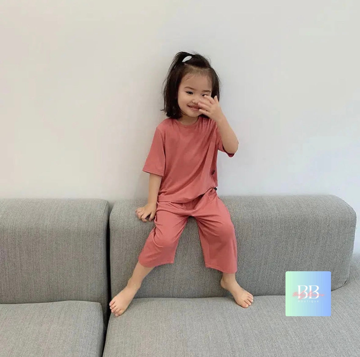 Kids Solid Colour Cotton Pyjamas, Unisex. 5 colours, 12M-6Y