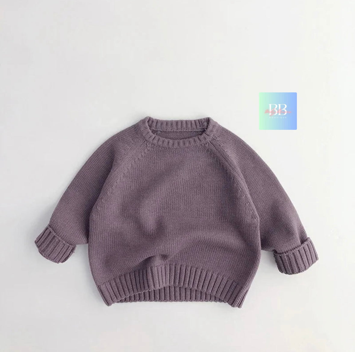 Kids Autumn/Winter Knitted Long Sleeved Round Neck Sweaters. Boys/Girls, 12M-6Y, 4 Colours.