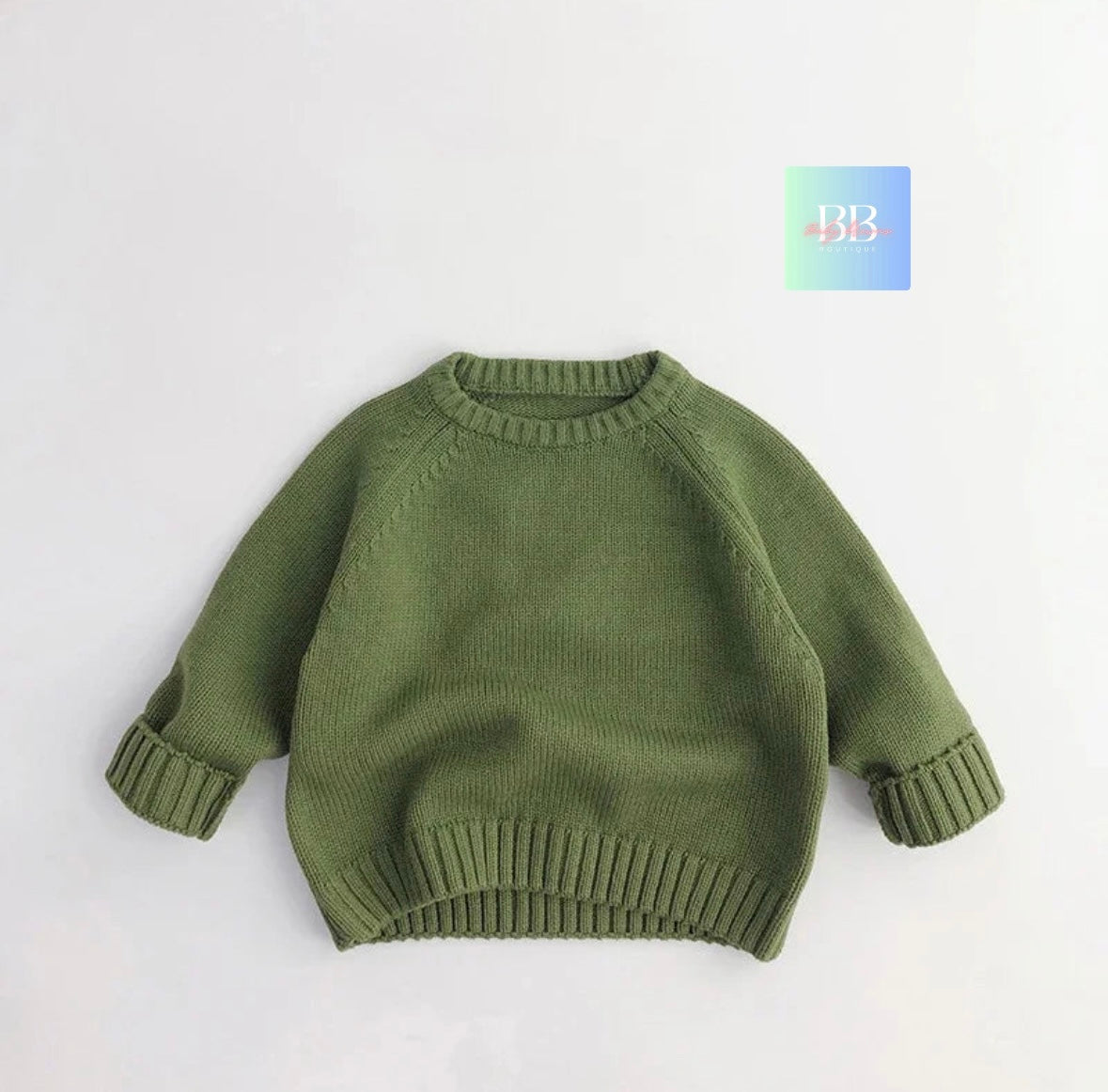 Kids Autumn/Winter Knitted Long Sleeved Round Neck Sweaters. Boys/Girls, 12M-6Y, 4 Colours.