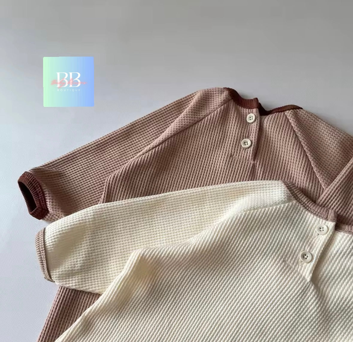 Baby/Toddler Casual Ribbed Romper. 2 colours, 3-18M.