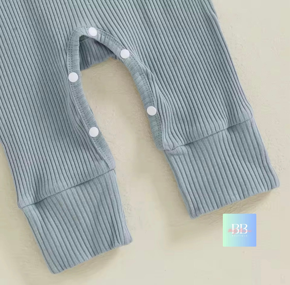 Baby/Toddler Ribbed Long Sleeve Romper with Hat. 0-12M, 4 colours available.