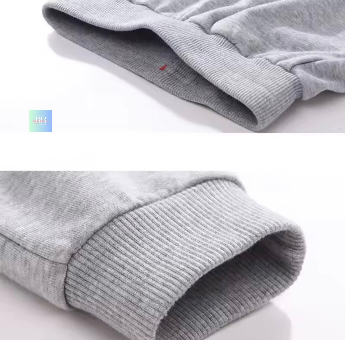Close-up of gray ribbed fabric on a white background