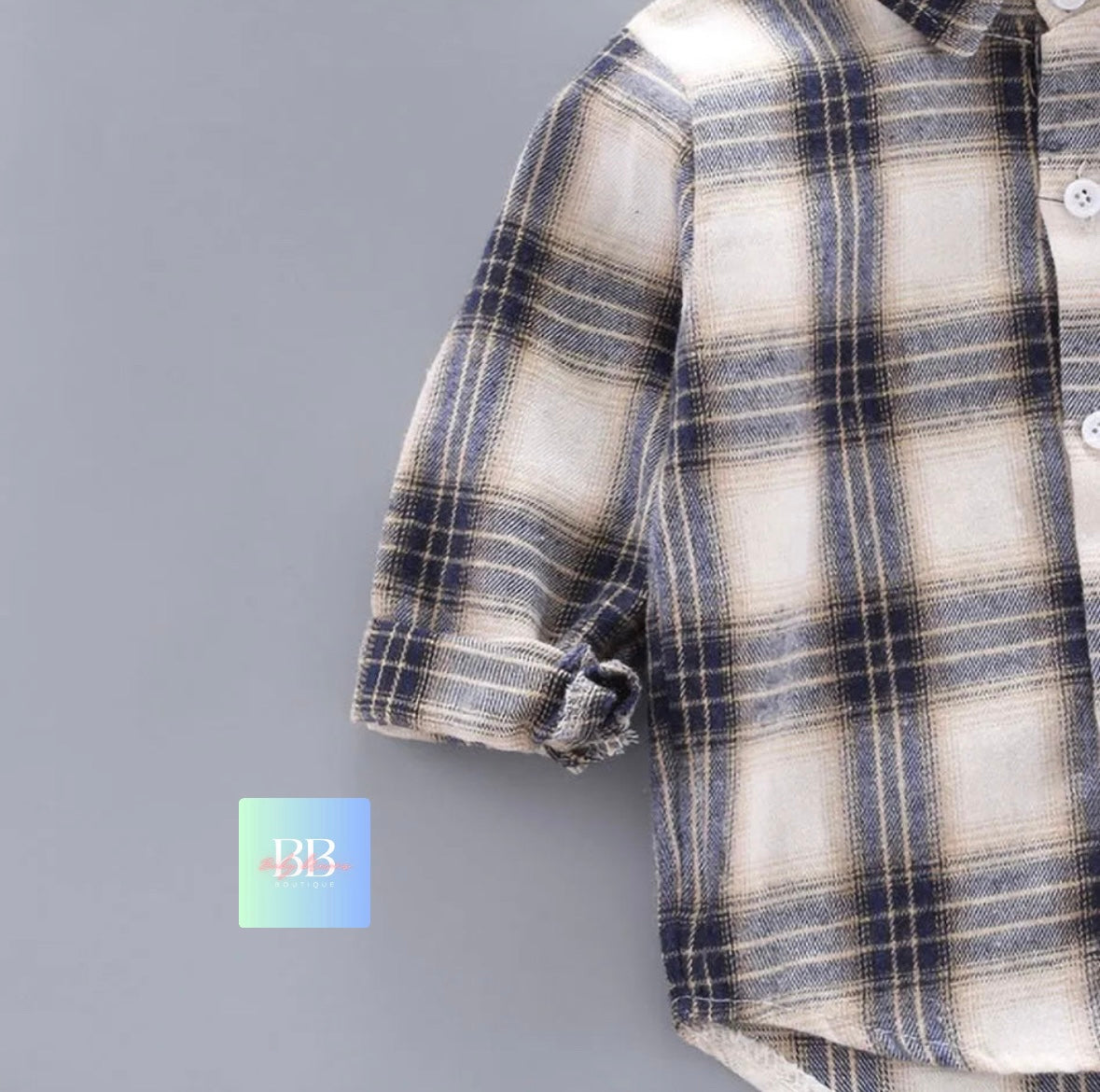 Kids Autumn/Winter Cotton Check Shirt, Long Sleeve. Boys/Girls, 12M-5Y, 5 Colours