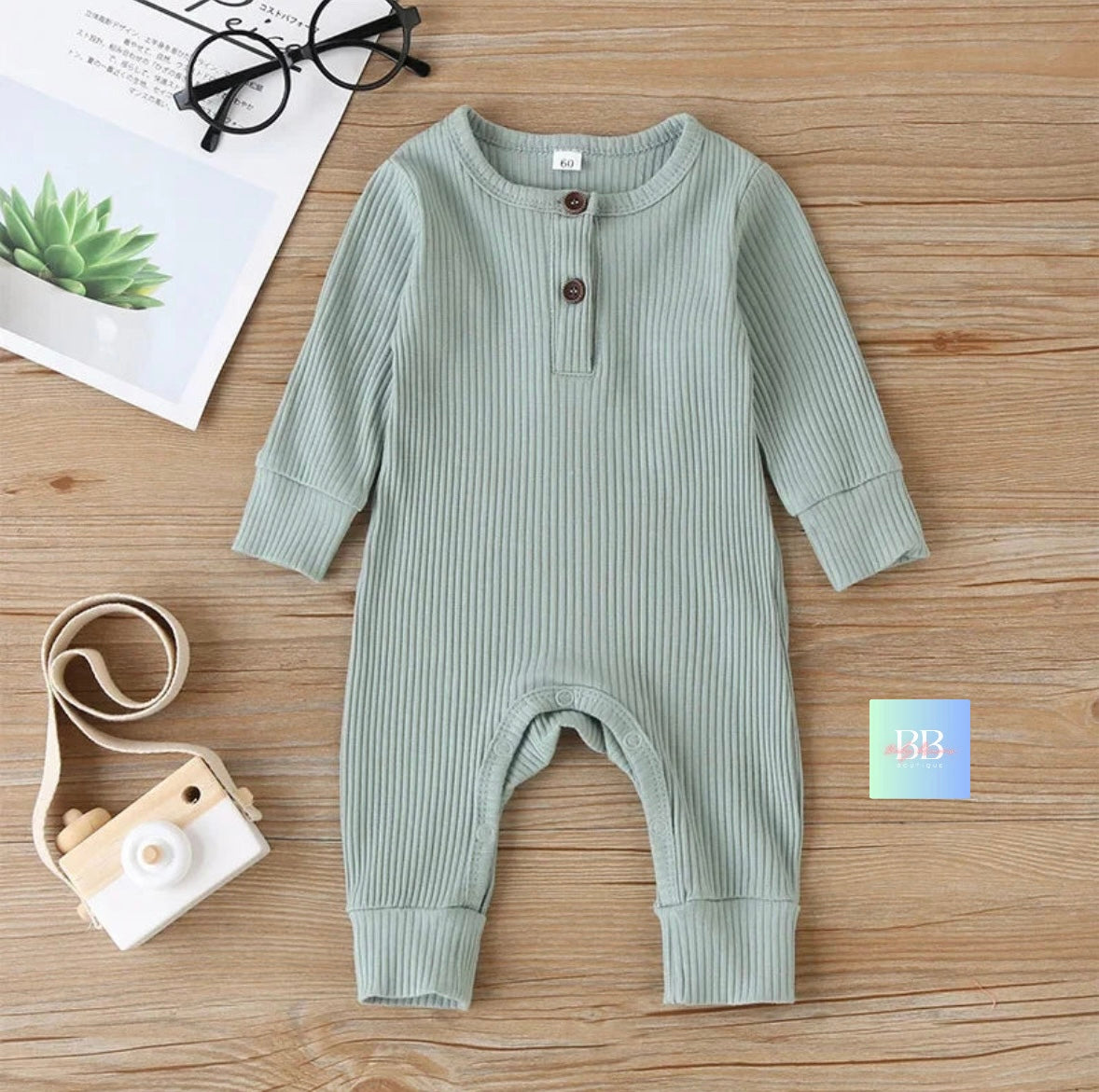 Baby/Toddler Cotton Long Sleeve Romper Playsuit. 7 Colours, 0-18M