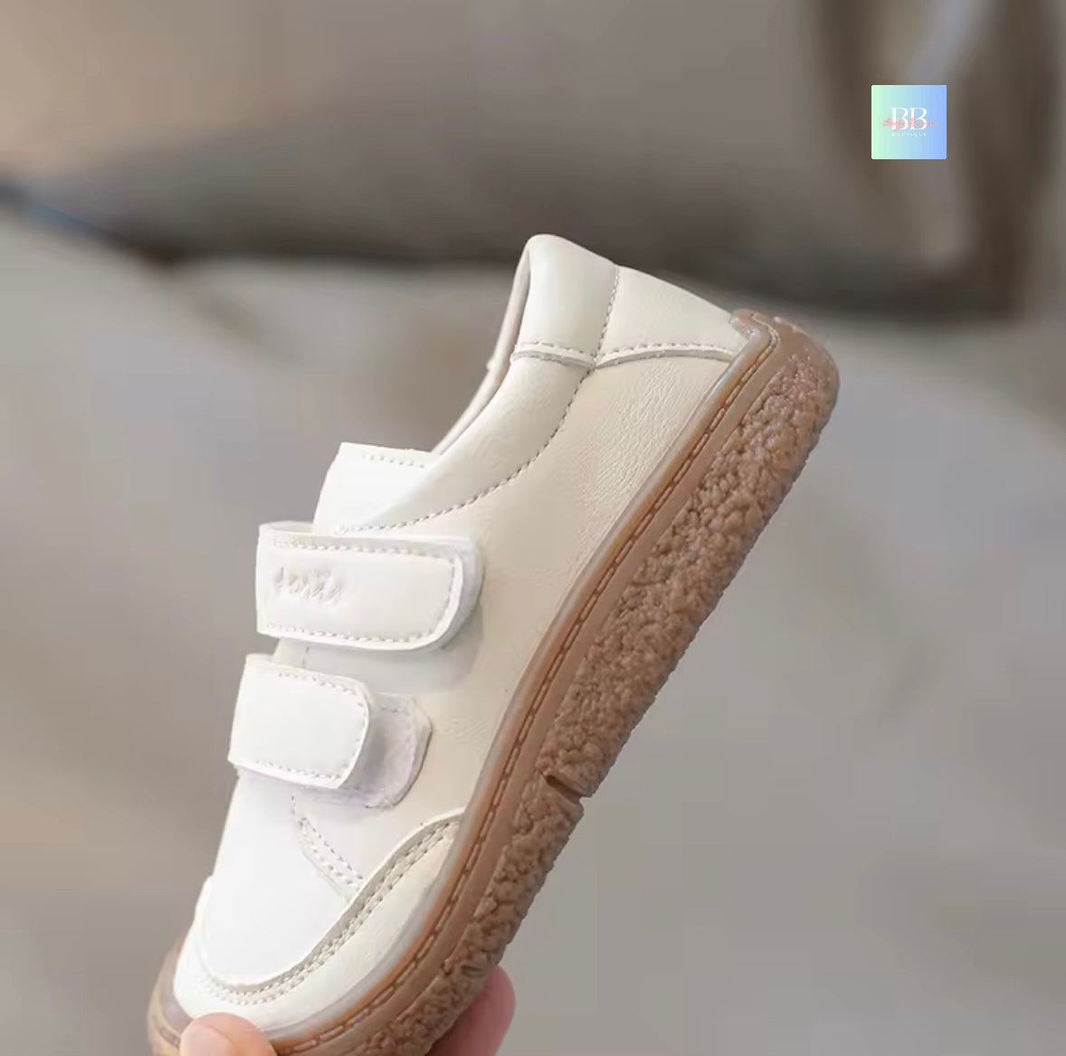 Infant Soft Leather Shoes with Velcro straps. 2 colours, EU infant size 17-26