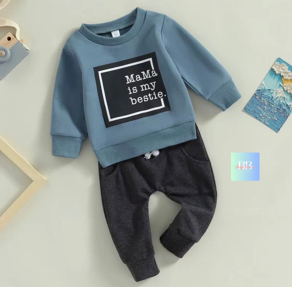 Baby/Toddler Casual Sweatshirt & Pants. 3 colours, 3M-3Y.