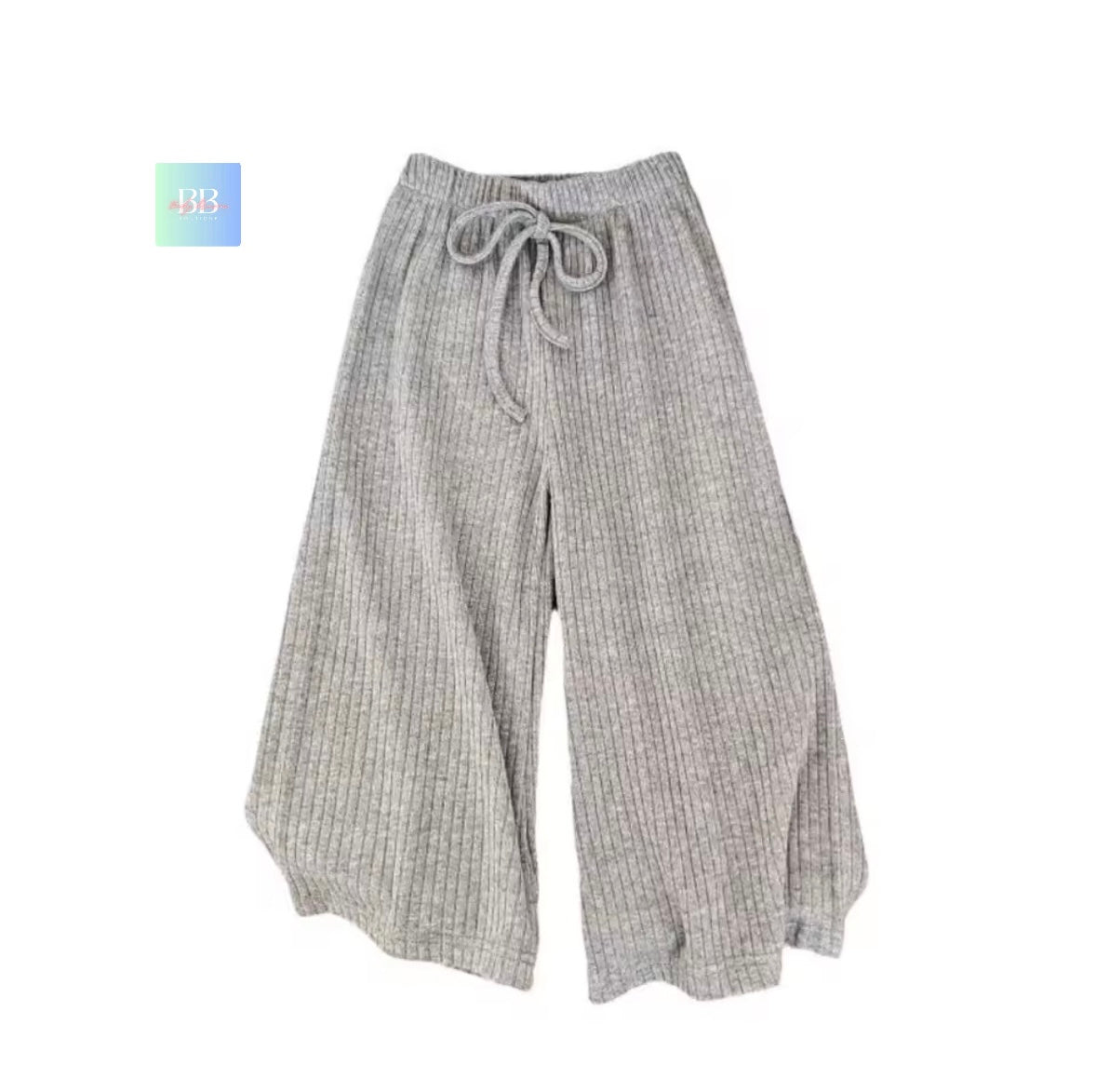 Gray checkered pants with drawstring on a white background