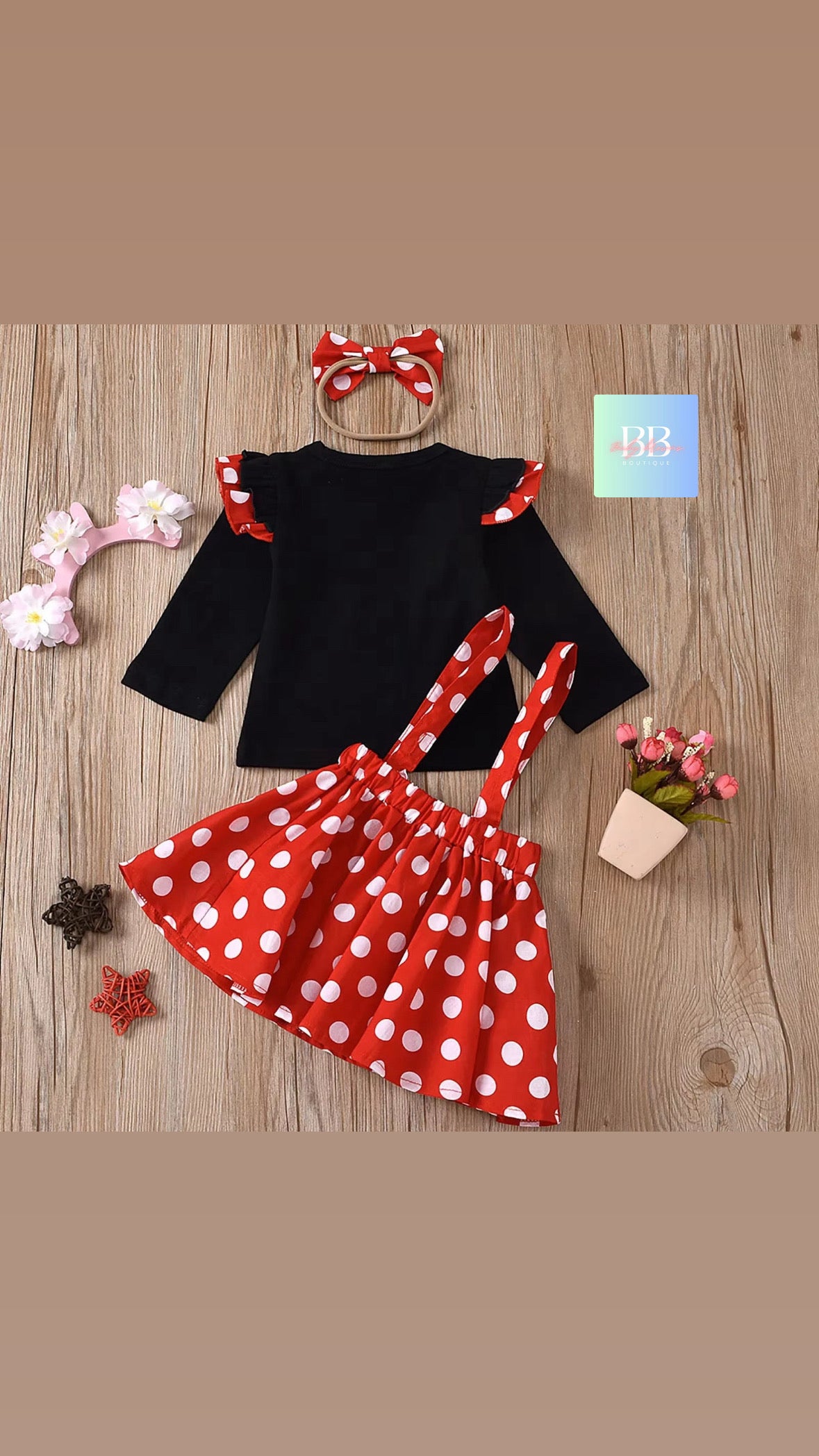Magical Moments: Minnie-Inspired Special Occasion Outfit Set for Girls Aged 1–5