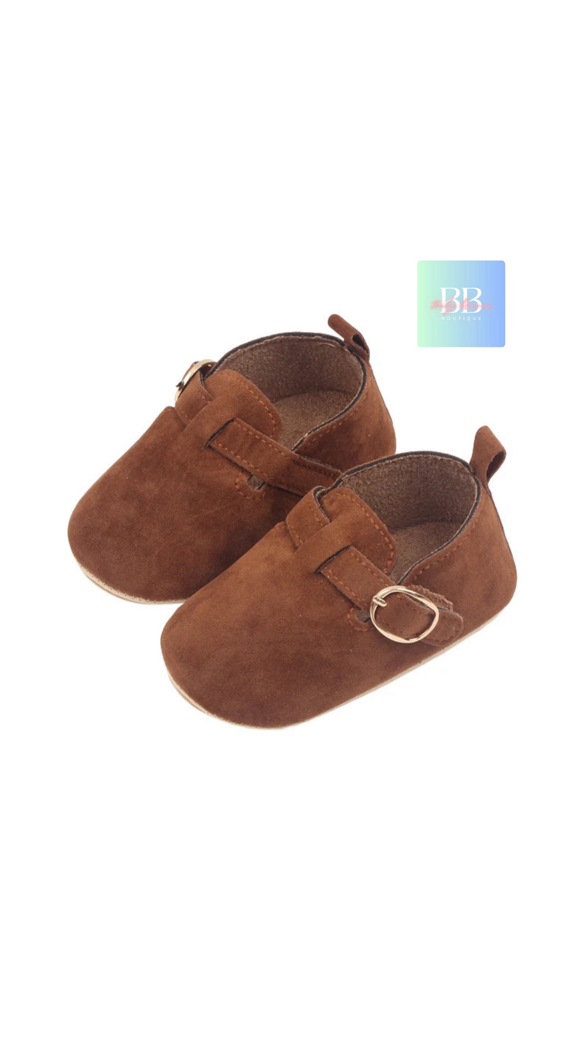 Baby/Toddler Suede Shoes with Buckle Strap. 0-18M, 3 Colours