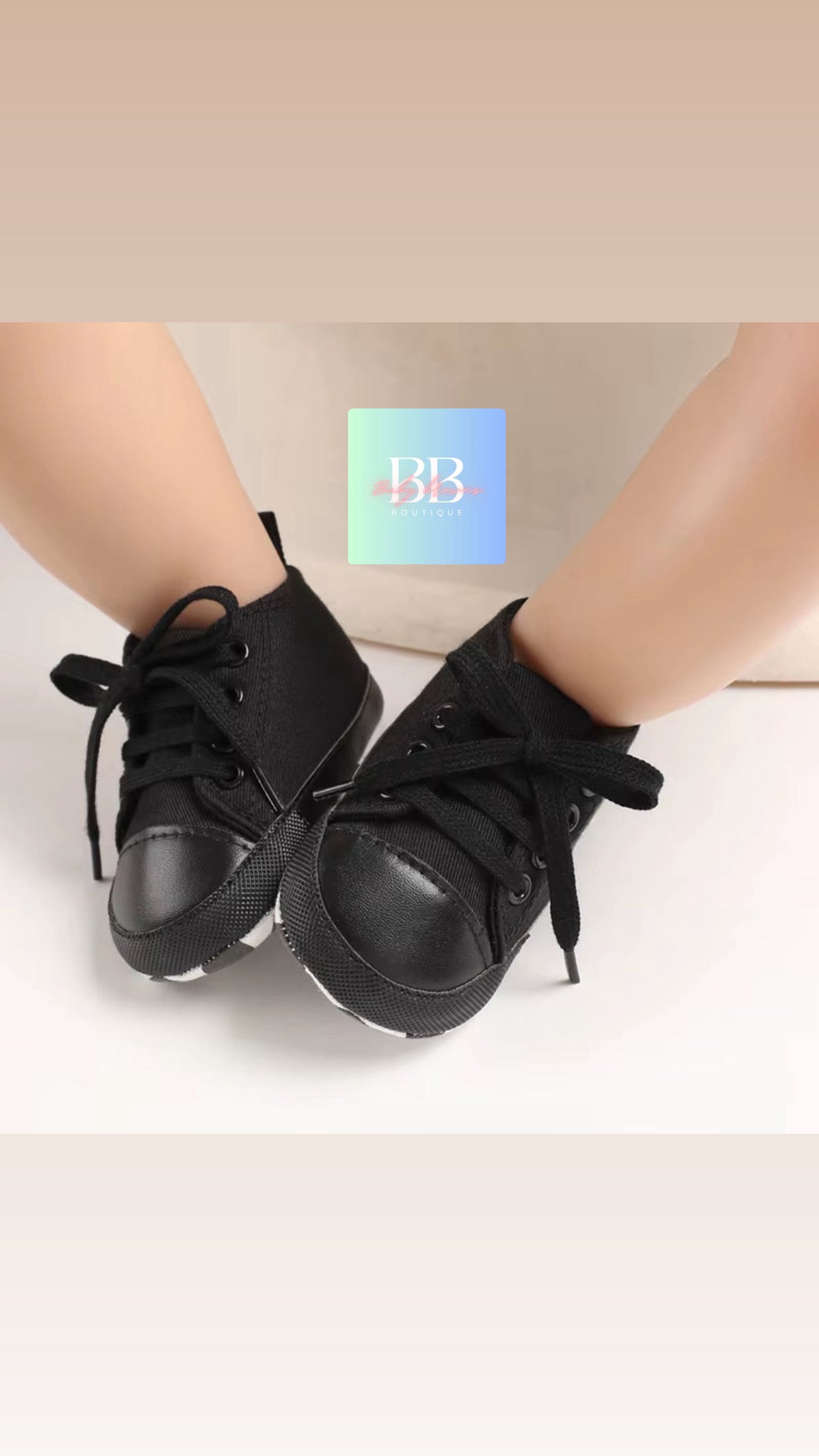 Baby/Toddler Classic Baseball Boots with Laces. 12 colours, 0-18M
