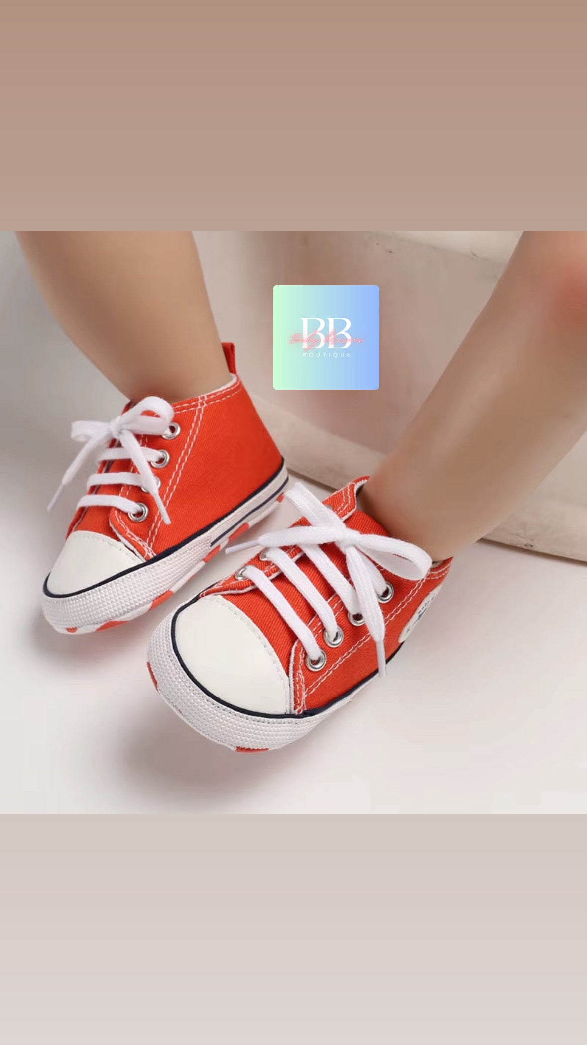 Baby/Toddler Classic Baseball Boots with Laces. 12 colours, 0-18M