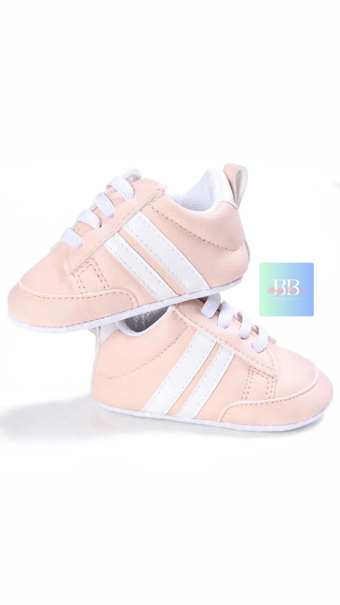 Baby/Toddler Leather Sport Sneakers with Laces. 7 colours, 0-18 months.