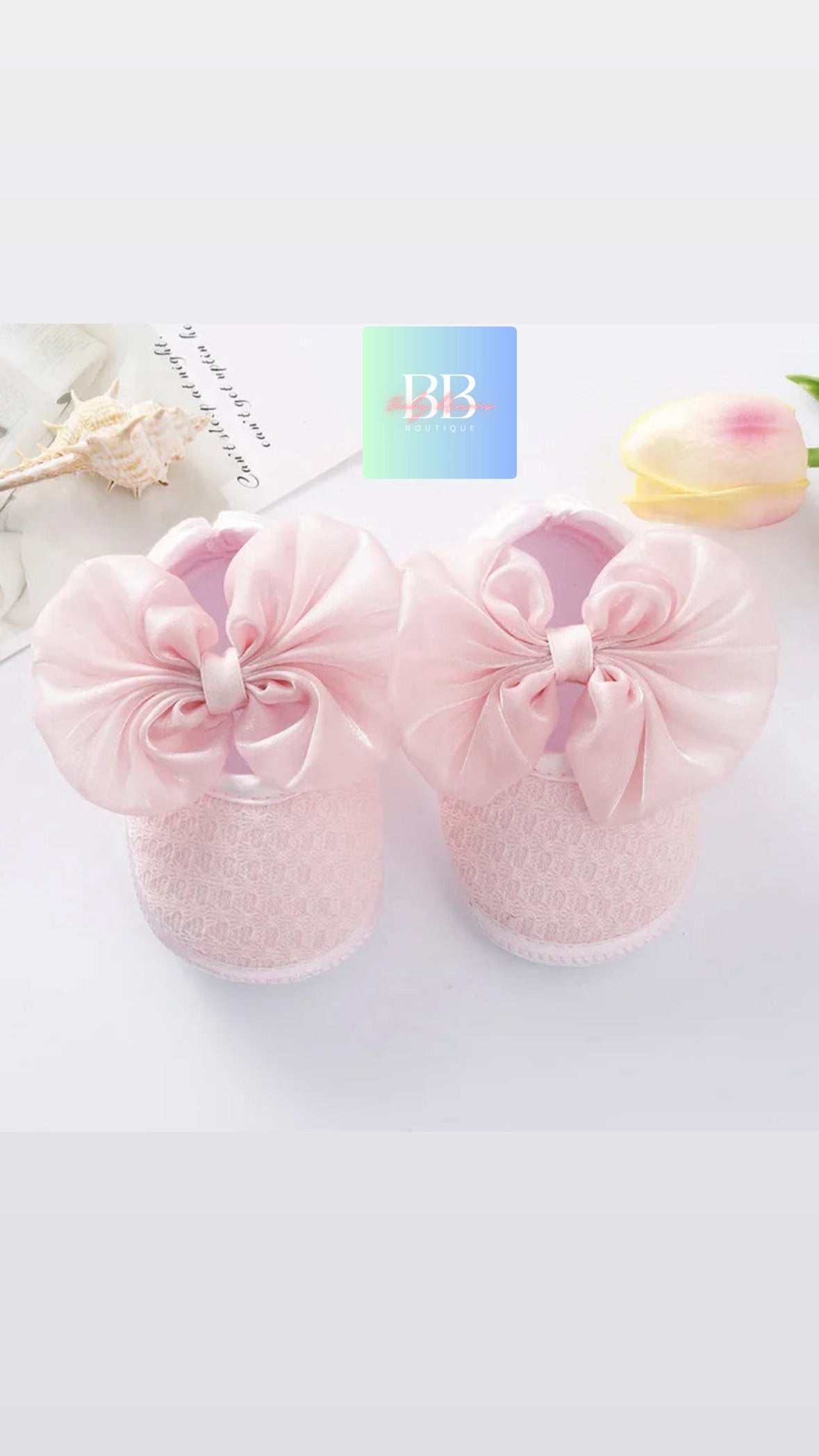 Baby/Toddler First Walkers Slip on Shoes with adorable bows. 8 styles & colours!
