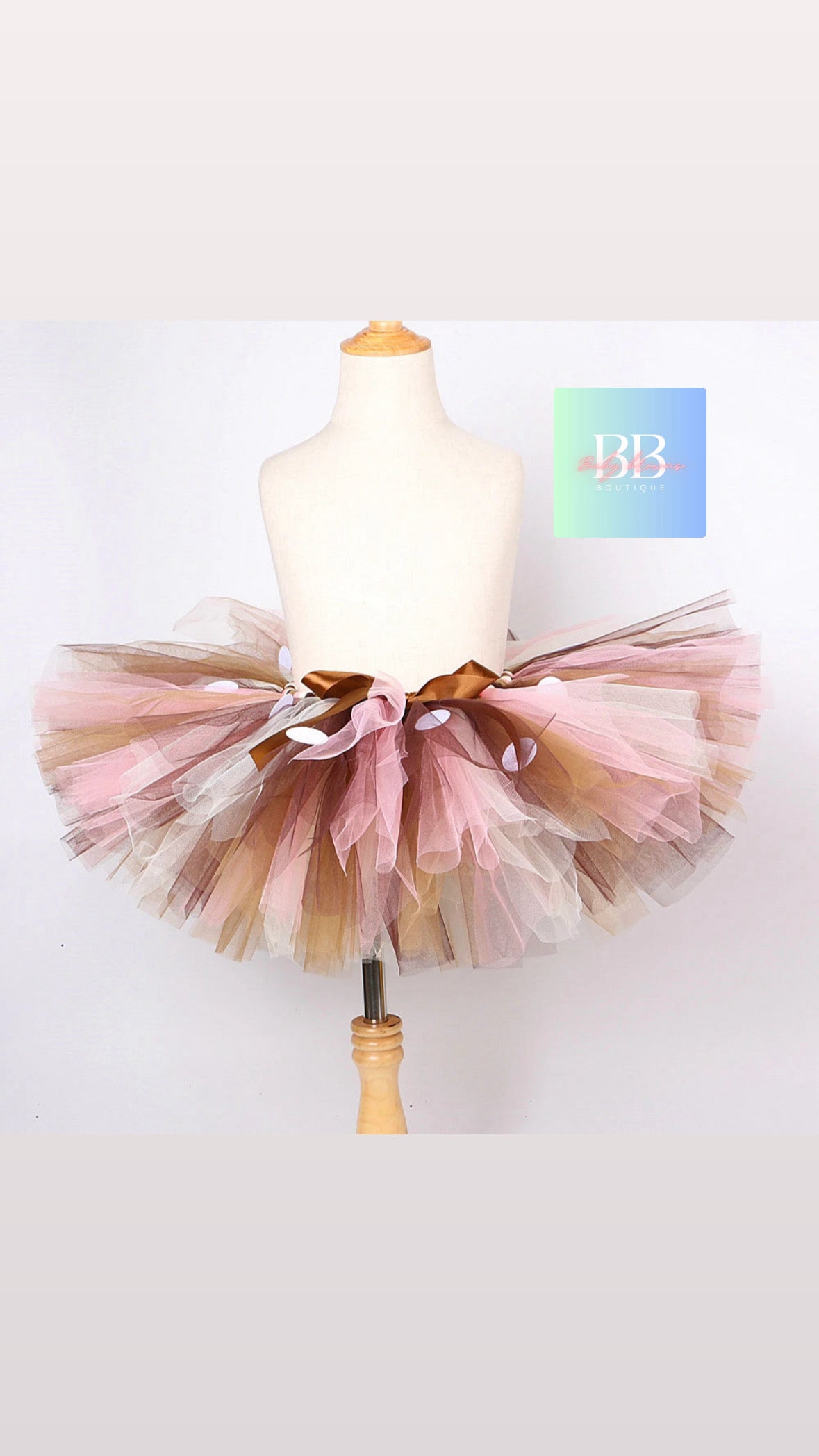 Kids Mesh Tutu with Matching Reindeer Ears Headband. 3M-14Y