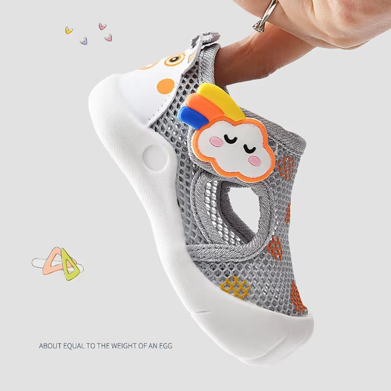 For Child 1-3Y Baby Walking Shoes Kids Mesh Sandal Boys Girl Unisex Summer Shoes with Rubber Sole First-Walker Shoes
