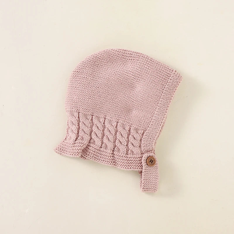 Baby Bodysuits Clothes Spring Autumn Sleeveless Knitting Newborn Boys Girls Solid Onesie Hats Sets 2Pcs Infant Coveralls Outfits