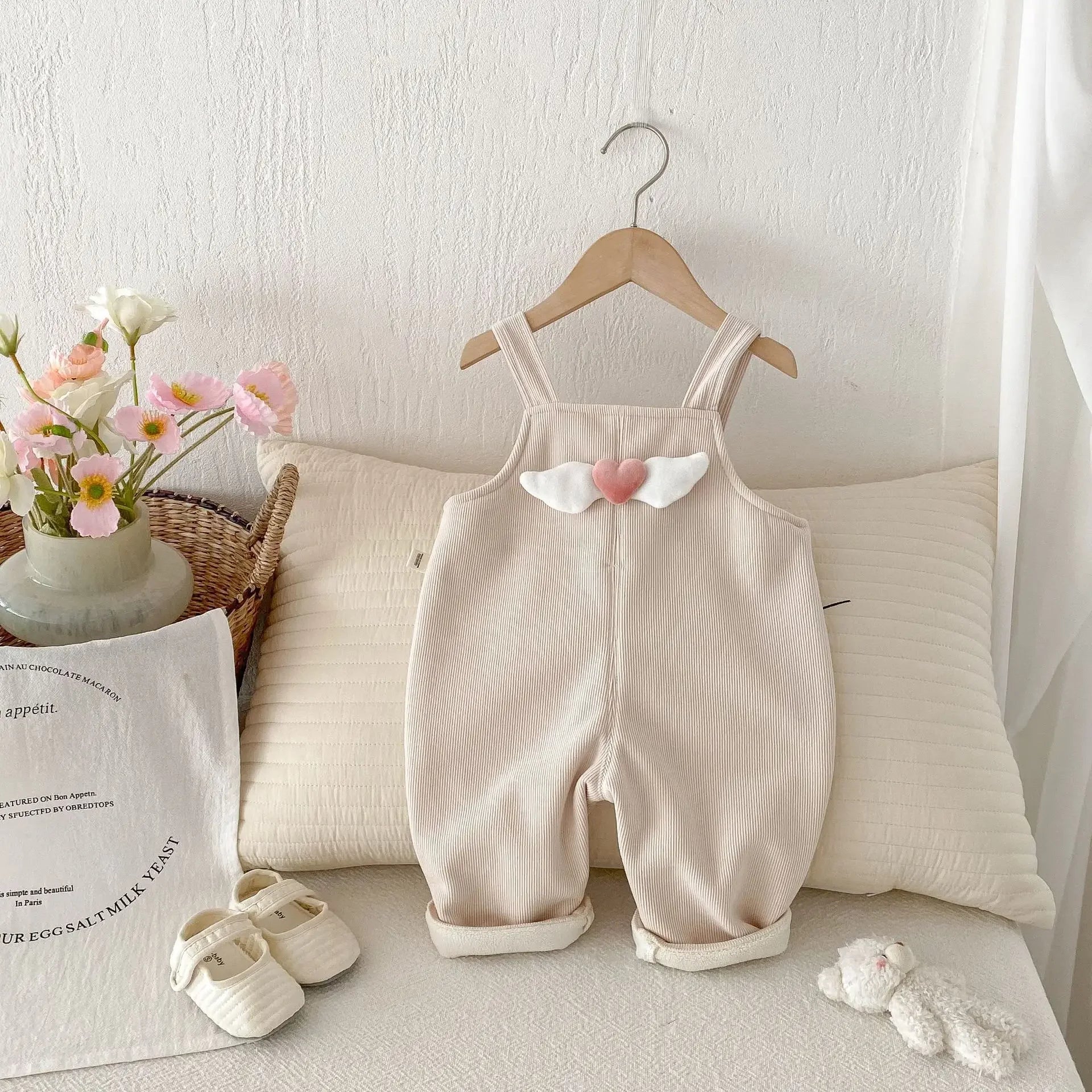 Children'S Love and Plush Overalls 0-5 Years Old Winter Korean Children'S Clothing Girls' Stylish and Plush Overalls Overalls