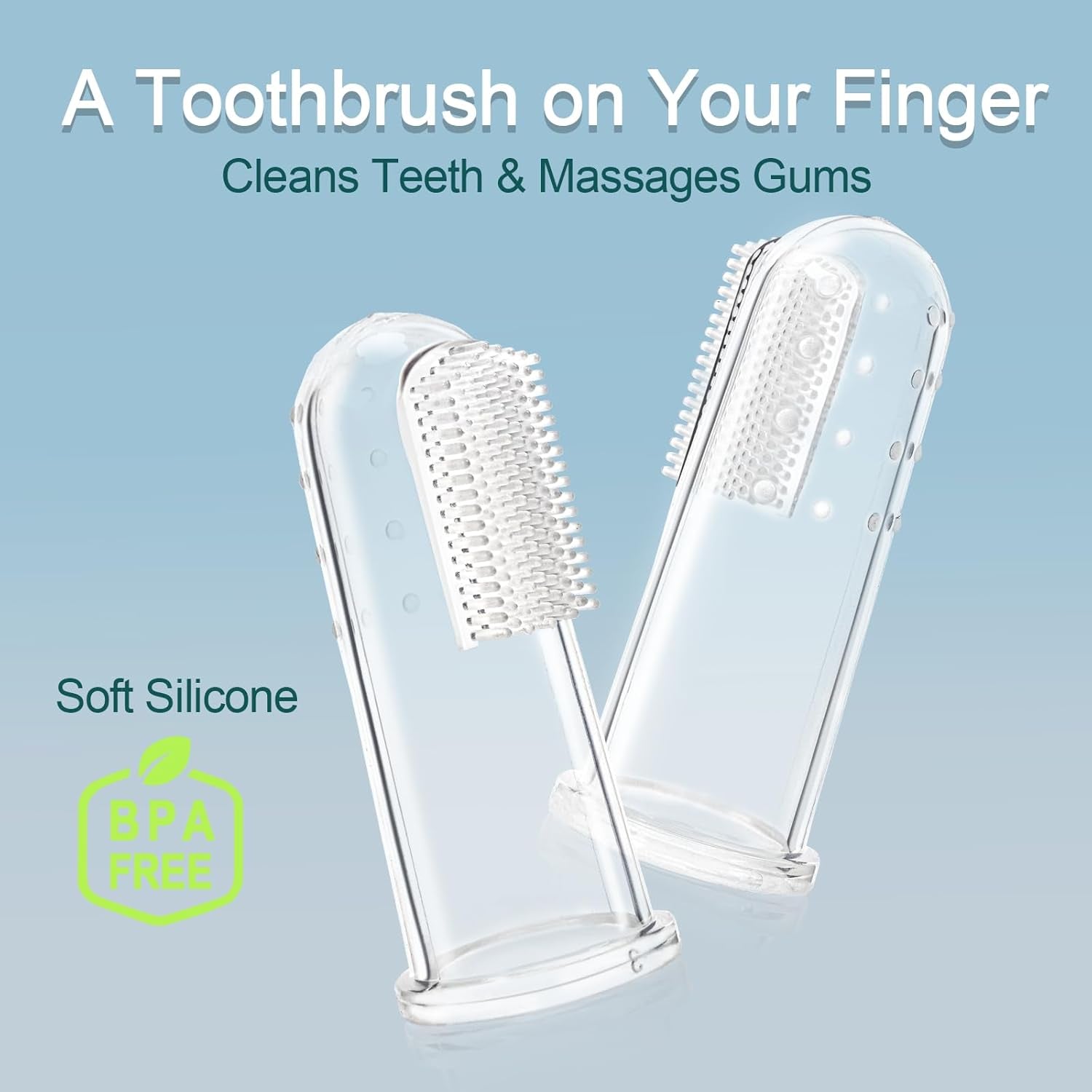 12 Pack Baby Toothbrush 0-2 Years,Toddler Finger Toothbrush, Soft Silicone Baby Finger Toothbrush for Cleaning, Teething Relief and Gum Massage