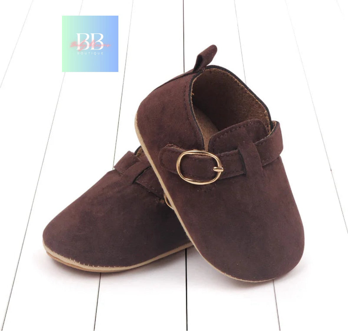 Baby/Toddler Suede Shoes with Buckle Strap. 0-18M, 3 Colours
