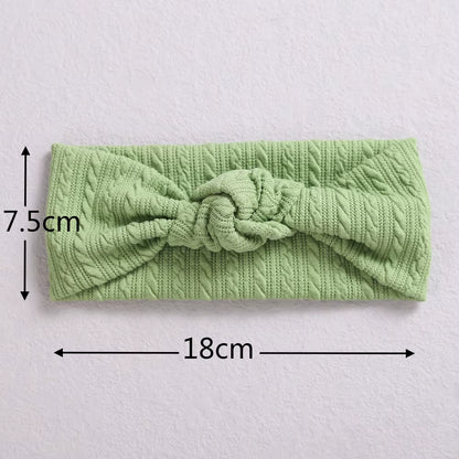 1Pcs Waffle Cable Knit Knot Baby Headbands Newborn Baby Nylon Elastic Hairbands Ribbed Headband Baby Hair Accessories