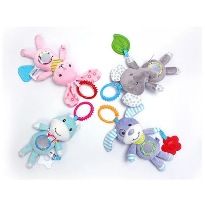 Good Quality Newborn Baby Rattles Plush Stroller Cartoon Animal Toys Baby Mobiles Hanging Bell Educational Baby Toys 0-24 Months