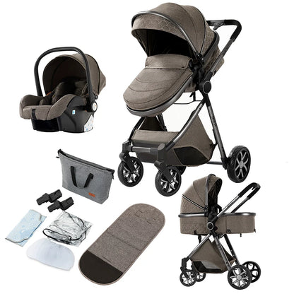 Toddler Stroller 3 in 1 Stroller Pram Strollers Baby Carseat Stroller Newborn Stroller Best Stroller High Landscape Mother Kids